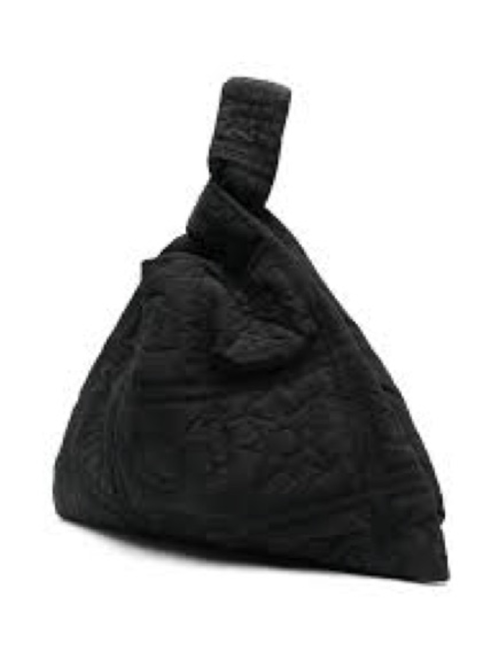 NWT Nanushka Jen Symbol Wristlet Tote Bag Black Large Quilted Tech Poplin